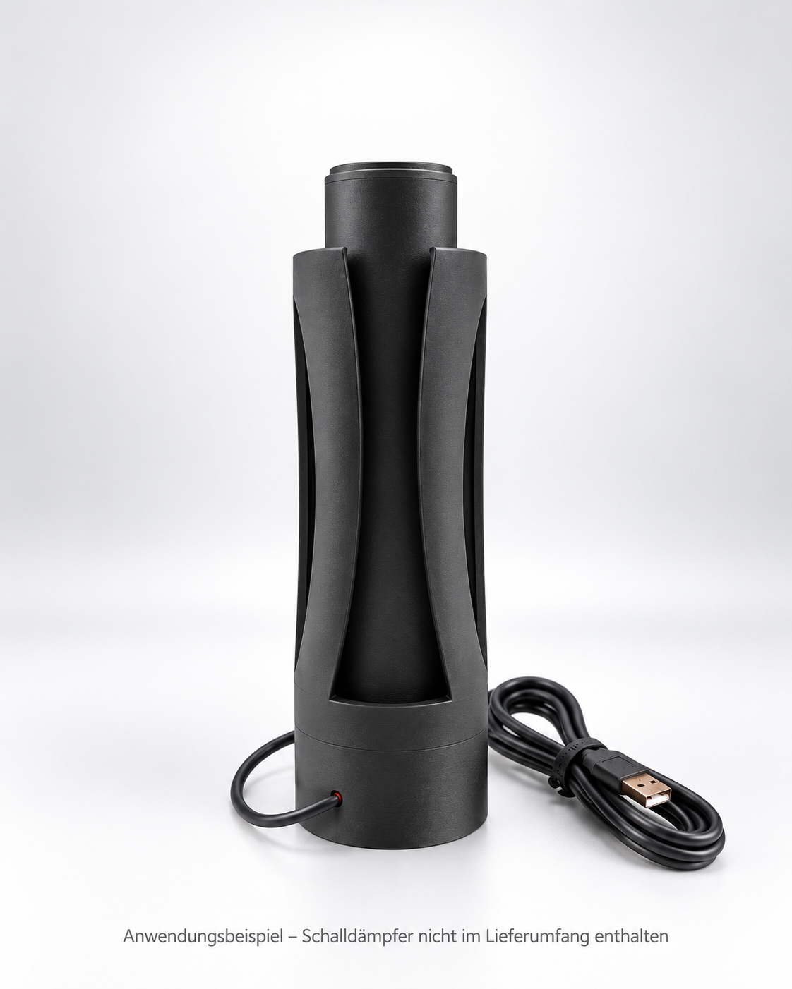 Schalldämpferhalter stehend 50 / 60 / 70 mm – optional mit USB-Ventilator