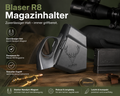 Magnetischer Magazinhalter für Blaser R8 – Waffenschrank, Schwarz