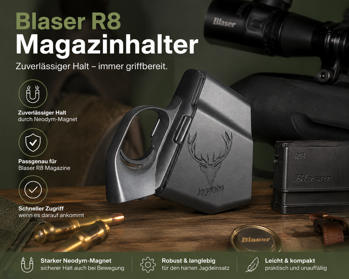 Magnetischer Magazinhalter für Blaser R8 – Waffenschrank, Schwarz